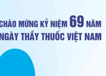 Băng rôn: Chào mừng kỷ niệm 69 năm ngày thầy thuốc Việt Nam (27/02/1955 – 27/02/2024)