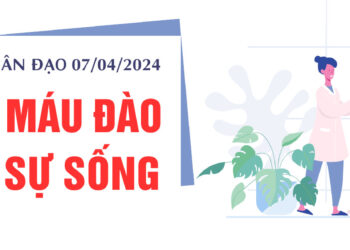 Băng rôn: Ngày hiến máu nhân đạo 07/04/2024 “Hiến giọt máu đào trao đời sự sống”
