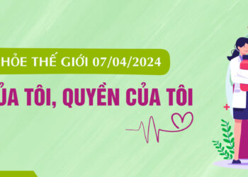 Băng rôn: Ngày sức khỏe thế giới 07/04/2024 “Sức khỏe của tôi, quyền của tôi”