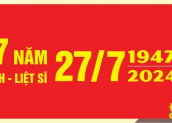 Băng rôn: Kỷ niệm 77 năm ngày Thương binh Liệt sĩ 27/7/1947-27/7/2024