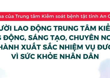 Băng-rôn: Khẩu hiệu hành động thi đua của TT.KSBT An Giang giai đoạn 2025-2030: Viên chức và người lao động TT.KSBT “Năng động, sáng tạo, chuyên nghiệp, hoàn thành xuất sắc nhiệm vụ được giao vì sức khỏe nhân dân”