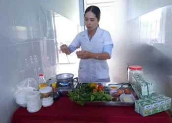 Trạm Y tế Mỹ Hòa thực hành dinh dưỡng hợp lý cho trẻ