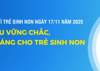 Băng rôn: Hưởng ứng ngày thế giới vì trẻ sinh non ngày 17/11 năm 2025 “Khởi đầu vững chắc tương lai tươi sáng cho trẻ sinh non”