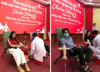 Trung tâm Y tế Châu Thành – Kiên Giang tích cực tham gia chiến dịch hiến máu tình nguyện dịp Tết và Lễ hội “Xuân Hồng” năm 2026