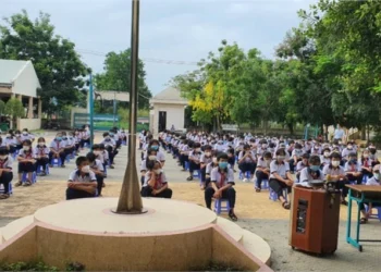 Điểm Trạm Y tế Mỹ Phước truyền thông phòng chống tác hại của thuốc lá trong trường học