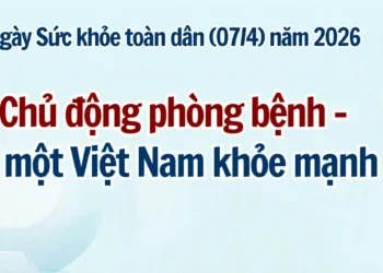 Băng-rôn: Ngày Sức khỏe toàn dân (07/4) năm 2026 “Chủ động phòng bệnh – Vì một Việt Nam khỏe mạnh”
