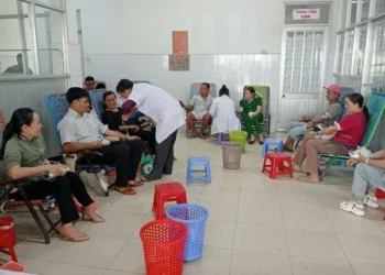 Chương trình hiến máu tình nguyện tại Trạm Y tế xã Óc Eo
