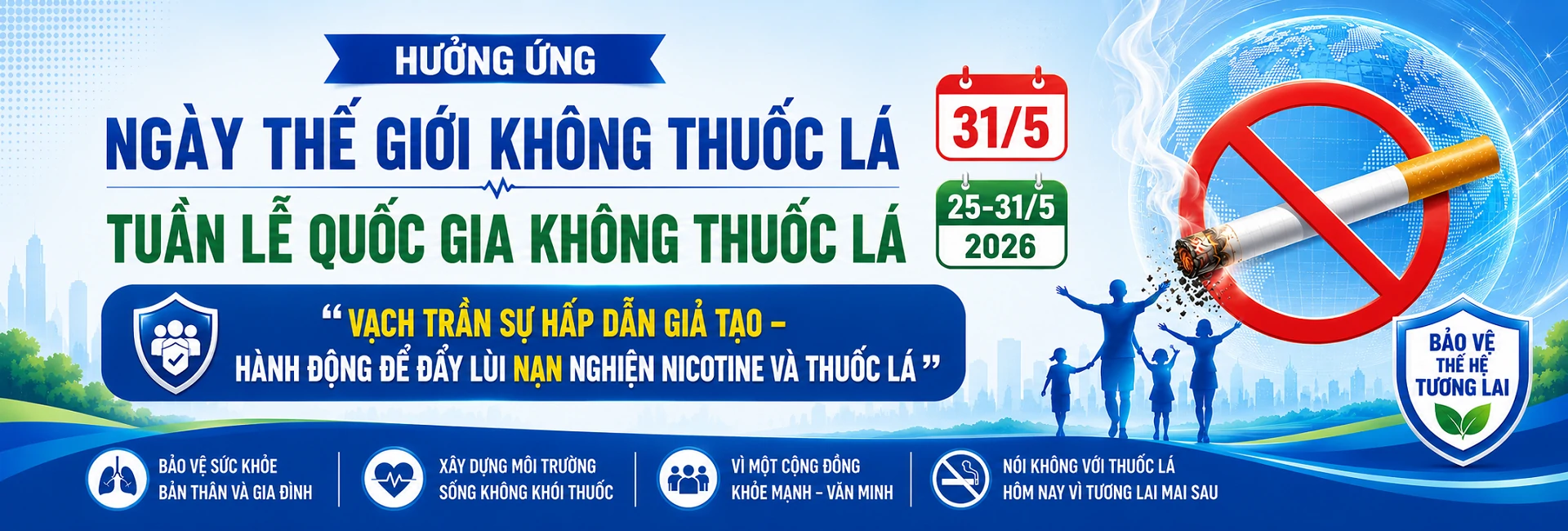 Banner - Ngày thế giới không thuốc lá 31-5