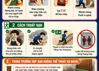 Infographic: Kỹ năng xử lý và thoát nạn khi xảy ra cháy, nổ
