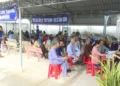 Trạm Y tế xã Nhơn Mỹ khám sức khỏe người cao tuổi