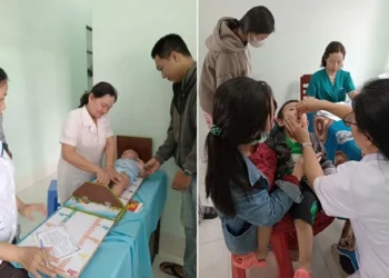 Trạm Y tế phường Hà Tiên tổ chức cho trẻ uống Vitamin A đợt 1 năm 2026