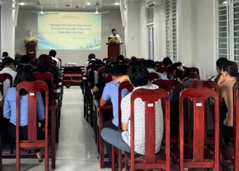 Trung tâm Y tế Giang Thành: Tập huấn triển khai Hệ thống Quản lý Quốc gia về hành nghề và hoạt động khám bệnh, chữa bệnh
