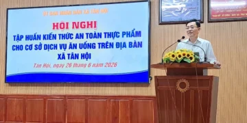 Hội nghị tập huấn kiến thức an toàn vệ sinh thực phẩm cho cơ sở dịch vụ ăn uống trên địa bàn xã Tân Hội