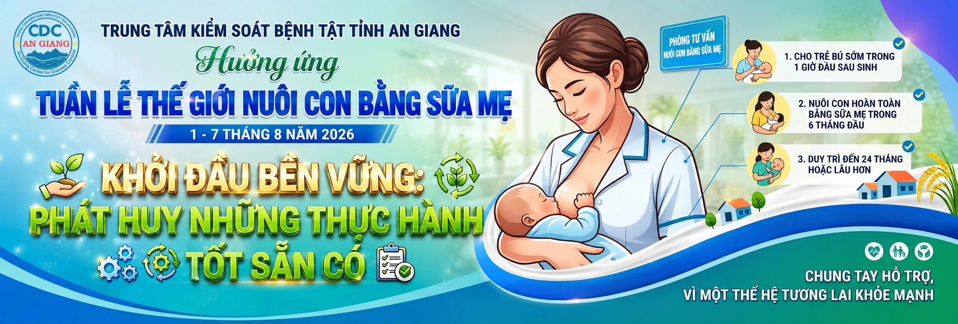 Banner - Tuần Lễ Nuôi con bằn sữa mẹ năm 2026