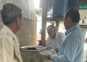 Trạm Y tế xã TânThạnh ra quân diệt lăng quăng tại ấp Xẻo Nhàu A