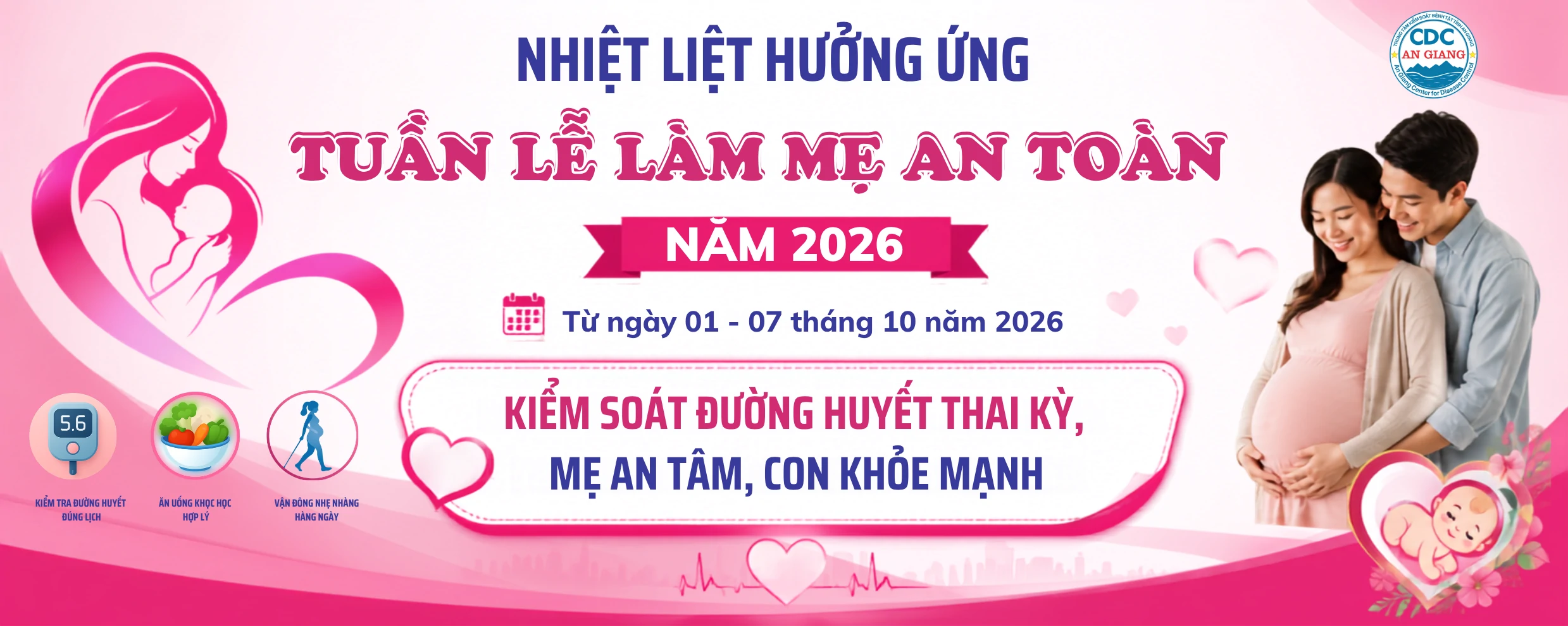 Banner - Kiểm soát đường huyết thai kỳ,