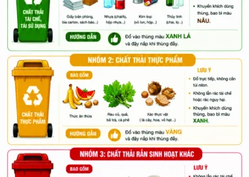 Infographic – Quy trình phân loại rác thải tại nguồn trong các cơ sở y tế, đơn vị trực thuộc